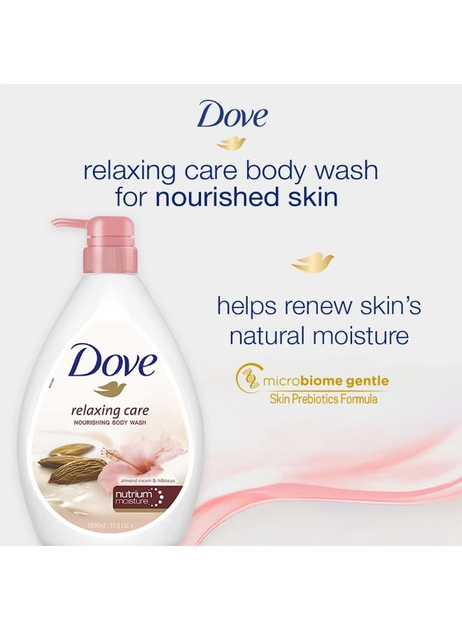 Dove Relaxing Almond Cream Body Wash with Hibiscus for Smooth Skin, Soft & Sweet Scent 1000ml - Image 4